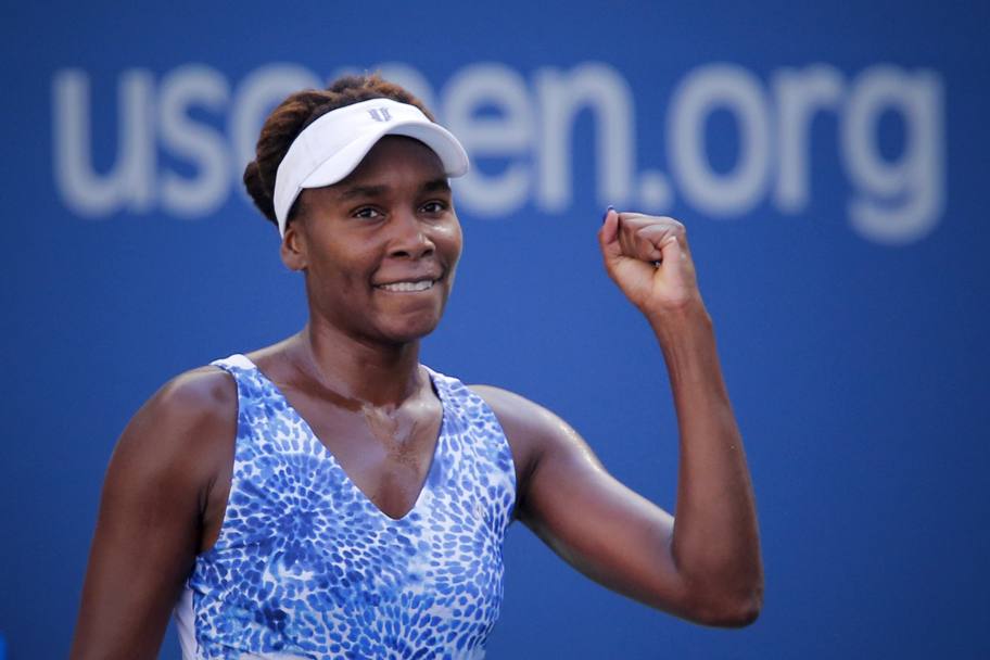 La sorella di Serena, Venus, esulta dopo aver sconfitto l’estone Anett Kontaveit (6-2 6-1) (Action Images)